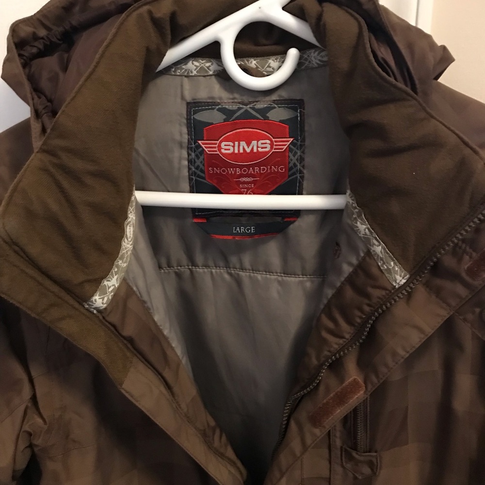 SIMS Snowboarding Brown Colorblock Jacket